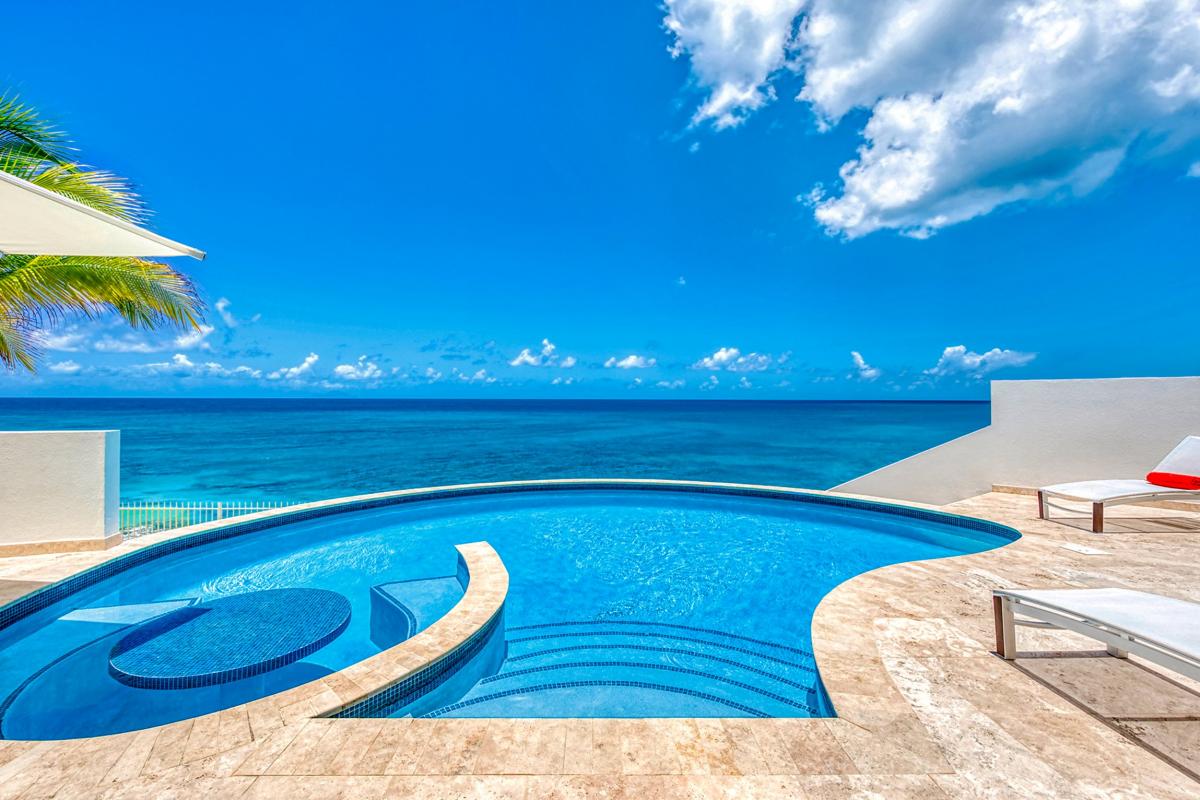 Pool Villa rental St Martin - Sea view pool